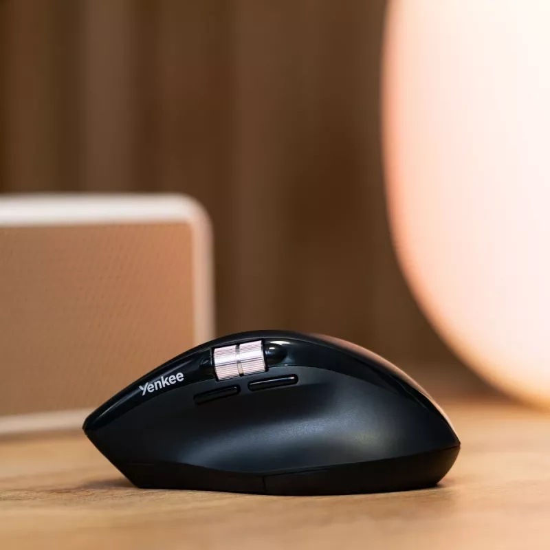 Kabellose Maus YENKEE SPIN DUAL 2095BK — kompakte optische Dual-Mode-Maus, Modell YMS 2095B SPIN