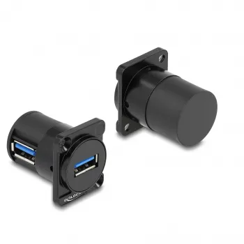 DeLOCK D-Type Modul USB 5 Gbps Typ-A Buchse auf Buchse 90° abgewinkelt