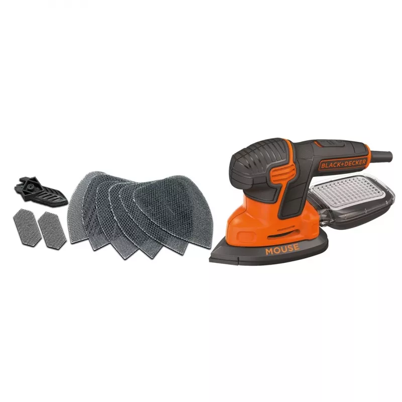 Tragbarer Schleifer Schwarz & Decker KA2500K-QS, 120 W, 2 mm Hub, 135×95 mm Blatt, 230 V, 2 m Kabel