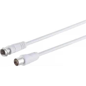 Koaxialkabel S/CONN 80064-32 3,75 m F-Stecker IEC Weiß