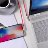 USB-auf-Lightning-Kabel Aukey CB-AL01 Rot – Nylongeflecht, Lightning-Stecker für Apple-Geräte