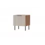 Nachttisch Cama Meble ALMERA 50x42x44 cm, 2 St., Nussbaum/Cashmere, MDF und Spanplatte