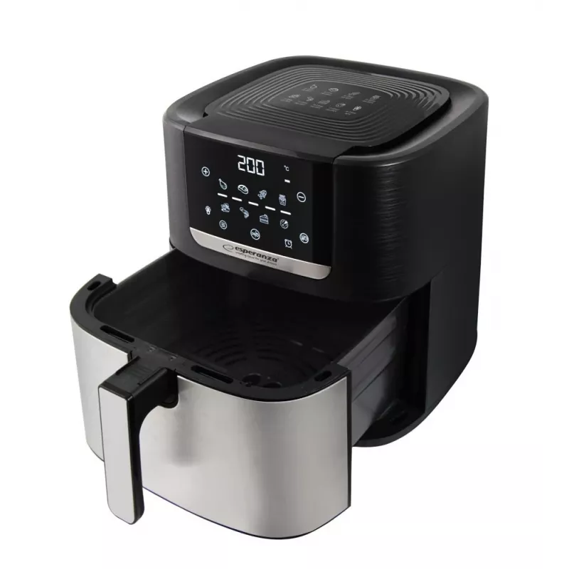 Heißluftfritteuse ESPERANZA EKA004 — 8 L, 1700 W, 8 Programme, Touch-Bedienung, Edelstahl