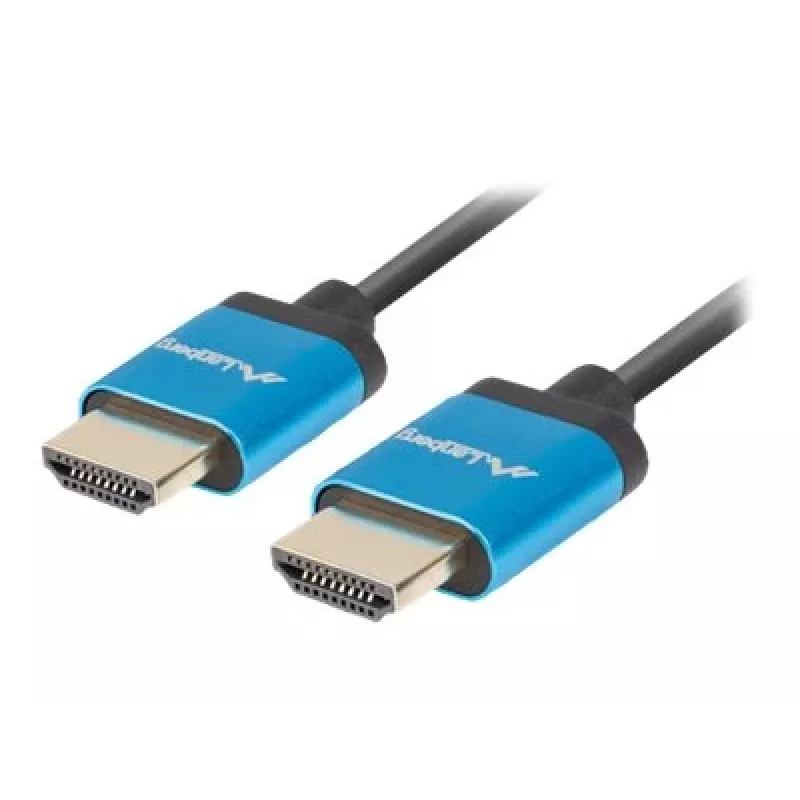 HDMI-Kabel LANBERG CA-HDMI-22CU-0018-BK 1,8 m — HDMI Typ A auf A, HDMI 2.0, 18 Gbit/s, ARC, vergoldet