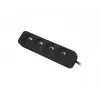 Power Extension Lanberg PS0-04E-0100-IEC-BK 1m 4 AC Outlets Indoor Schwarz