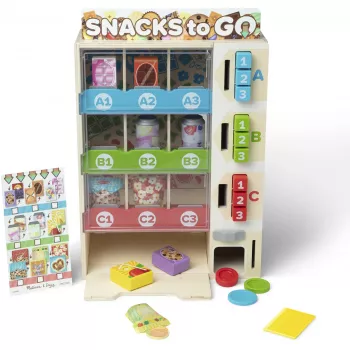Melissa & Doug - Verkaufsautomaten Spielset aus Holz, Kaufladen