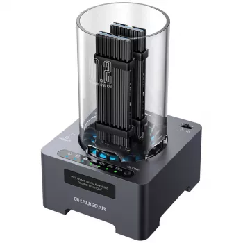 Dockingstation GrauGear M.2 NVMe SSD Station DM.2 Klone 20Gbit mit Lüfter