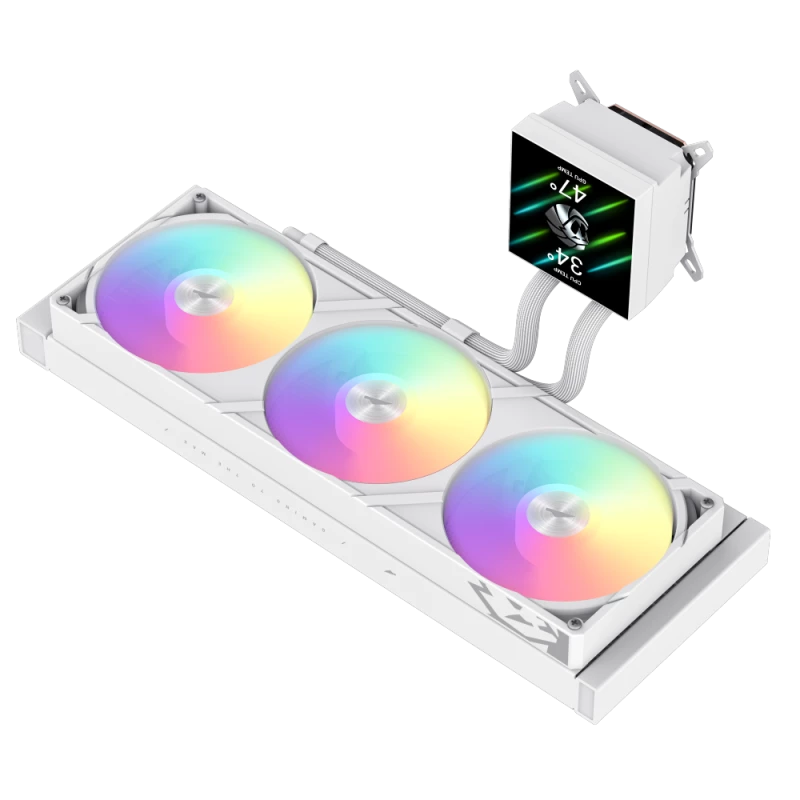 Gamemax CPU-Flüssigkeitskühler | GLACIER 360 LCD WH | Intel, AMD
