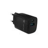 NATEC kabelgebundenes Ladegerät für Mobilgeräte NUC-2141, 30W, USB-C PD 3.0 + USB-A QC 3.0, 110–240V, schwarz