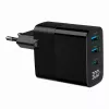 Gembird TA-UC-PDQC30LCD-BK-02 Ladegerät für Mobilgeräte Universal Schwarz AC Schnellladung Innenbereich
