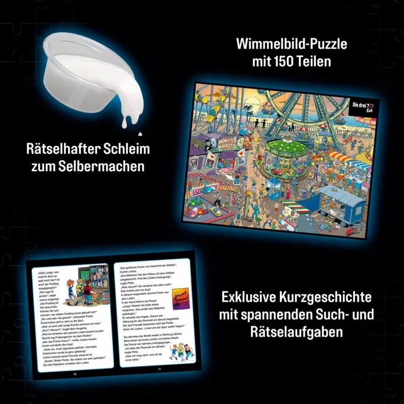 detective-Puzzle Die drei Kids: Vorsicht Glibberfalle (150 Teile)