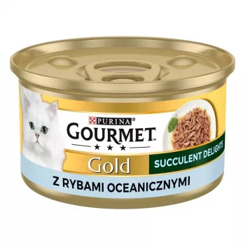 PURINA Gourmet Gold Succulent Delights Meeresfisch - Nassfutter für Katzen - 85g