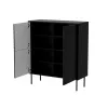 Kommode cama meble CORTINA 102x40x118 cm, schwarz, Spanplattenkorpus, 16 mm, Tür 18 mm