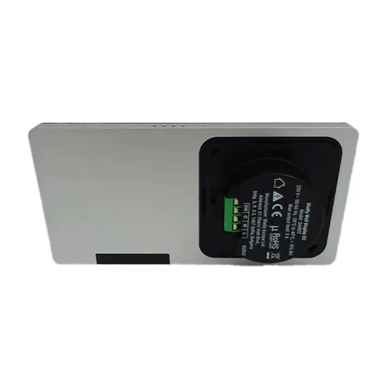 Dual Control Panel Shelly Wall Display X2 WiFi/BLU (silber) + BLU H&T