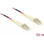 Netzwerkkabel DELOCK LWL-Kabel LC Duplex auf LC Duplex Multimode OM4 50m Gelb
