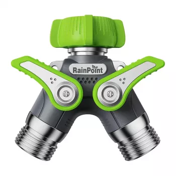 Gartenschlauchverteiler RainPoint ICD047 — 2-Wege-Anschluss für zwei Schlauchausgänge, zuverlässiges Design