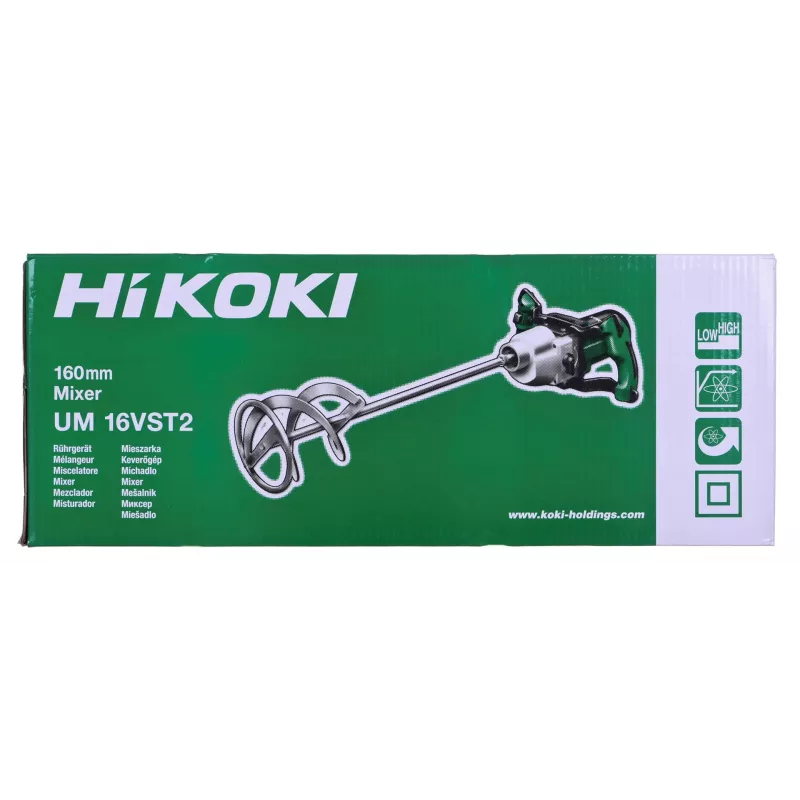 Mixer Hikoki UM16VST2UAZ 1600W 2-Gang — elektrischer Mörtel- und Farbmischer
