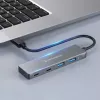 GRAUGEAR G-HUB2A2C-AC Interface Hub USB 3.2 Gen 1 (3.1 Gen 1) Type-A + Type-C 5000 Mbit/s Silber