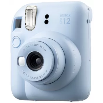 Sofortbildkamera Fujifilm Instax Mini 12 Blau — 86 x 54 mm Ausdrucke, 60 mm Brennweite, elektronischer Verschluss