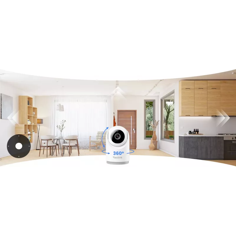 IP-Überwachungskamera Reolink E331 — Turret für den Innenbereich, 2880×1616, 4 mm Objektiv, 87,5° horizontal, WLAN, Decken-/Tischmontage