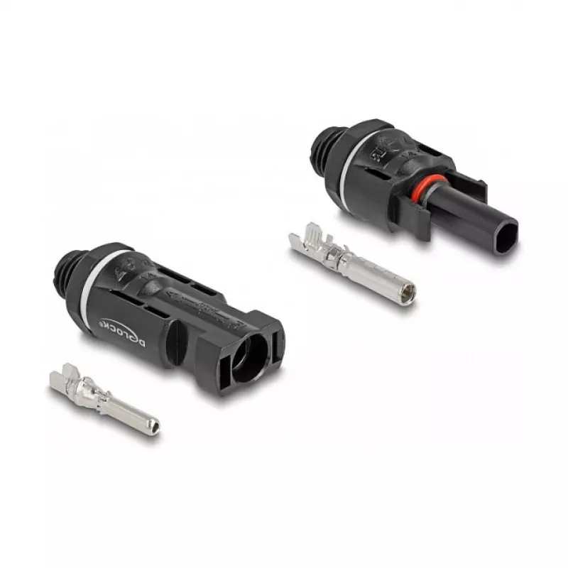 Solarmodul-Steckverbinder DeLOCK DL4 Stecker Buchse Schwarz 2 Stück