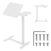 Maclean mobiler Schreibtisch/Laptop-Ständer, weiß, Höhenverstellung 76-109 cm, max. 30 kg, MC-120 W