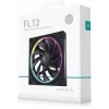 Gehäuselüfter DeepCool FL12 120 mm, PWM, 500–2150 U/min, 55 CFM, 2,82 mmH2O, FDB, Multi-LED, schwarz