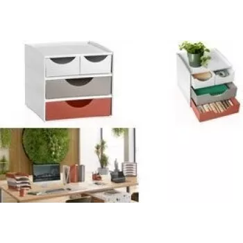 Schubladenbox CEP TERRA NOVA Aufbewahrungseinheit mit 4 Schubladen, Ausführung White Sand Terracotta