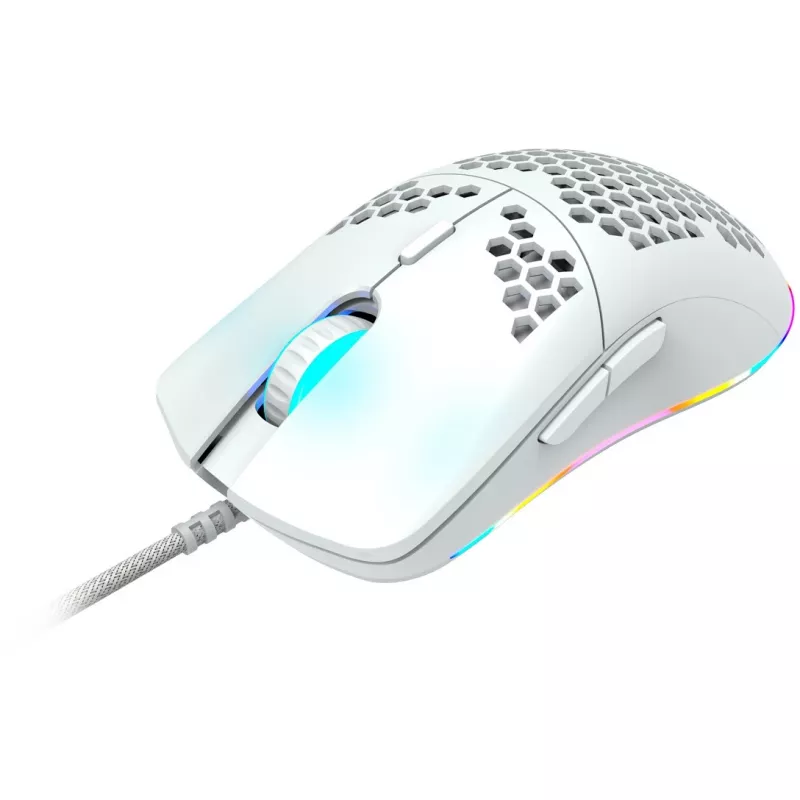 CANYON Puncher GM-11, Gaming-Maus mit 7 programmierbaren Tasten, Pixart 3519 optischer Sensor, 4 DPI-Stufen bis zu 4200, 5 Millionen Klicks Lebensdauer, 1,65 m Ultraweave-Kabel, UPE-Füße