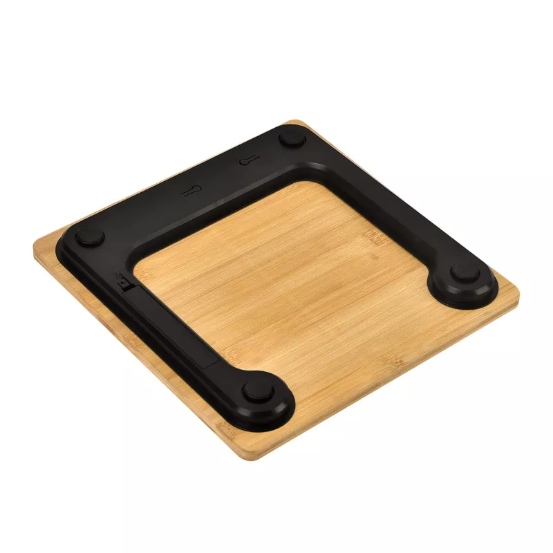Elektronische Personenwaage Jata HBAS1489 — 180 kg Kapazität, 100 g Genauigkeit, 10,2 cm LCD, Bambusplattform
