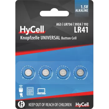 Ansmann HyCell 1516-0025 - Einwegbatterie - LR41 - Alkaline - 1,5 V - 4 Stück - Silber