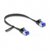 Netzwerkkabel DeLOCK RJ45 Flach-Patchkabel Stecker auf Stecker Cat.6A 0,25 m schwarz