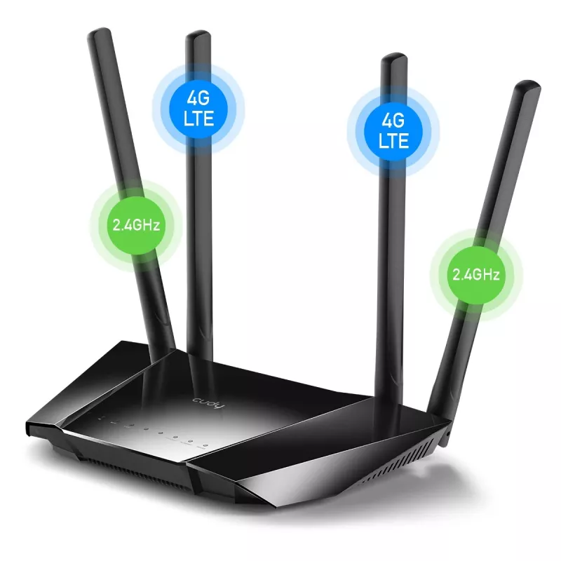 Cudy LT400 Wireless Router Fast Ethernet Single-band (2.4 GHz) 4G Schwarz