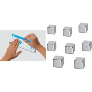 Neodym-Magnetwürfel sigel B3101 10×10×10 mm vernickelt — starke Haltekraft für Notizen und Displays