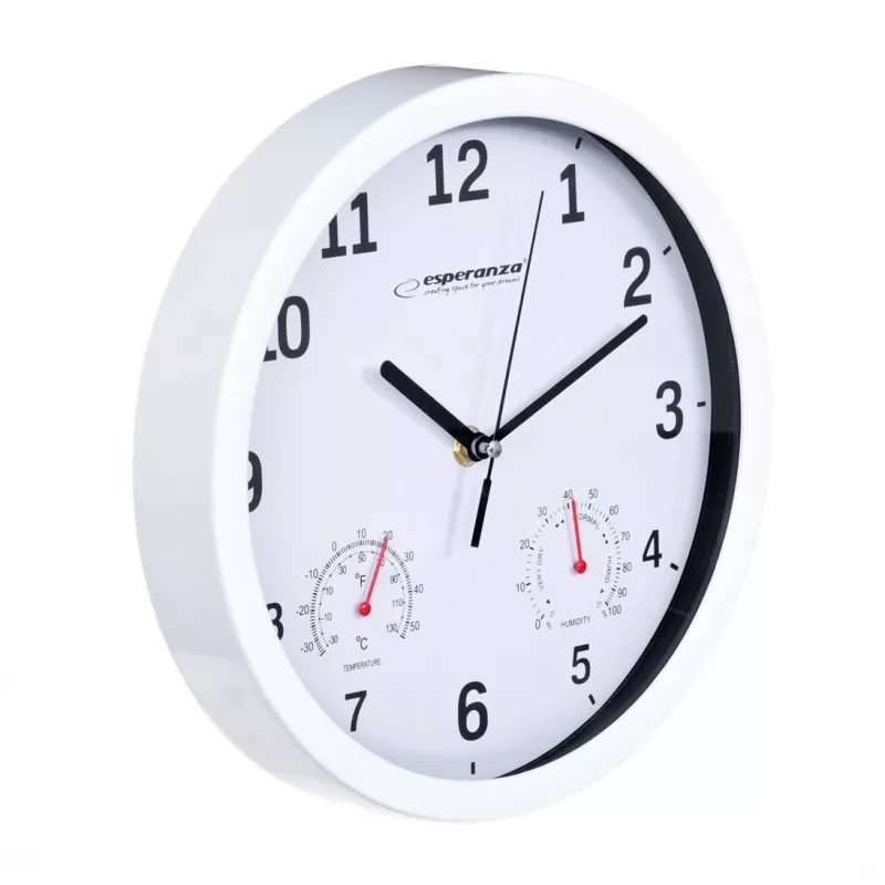 Esperanza EHC016W Wand-/Tischuhr Quarzuhr Rund Weiß