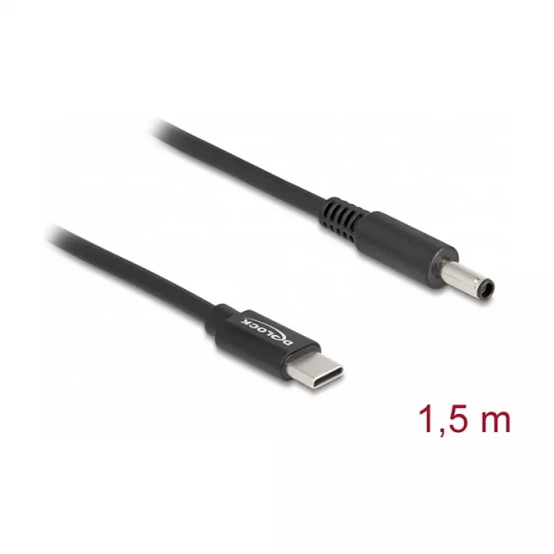 DeLOCK Laptop-Ladekabel USB Typ-C Stecker auf Dell 4.5 x 3.0 mm Stecker 1,5 m 20 V