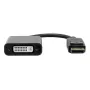 DisplayPort-auf-DVI-Adapter Garbot 20 cm M/W Schwarz, 20 cm Kabel, männlicher DisplayPort auf weiblichen DVI