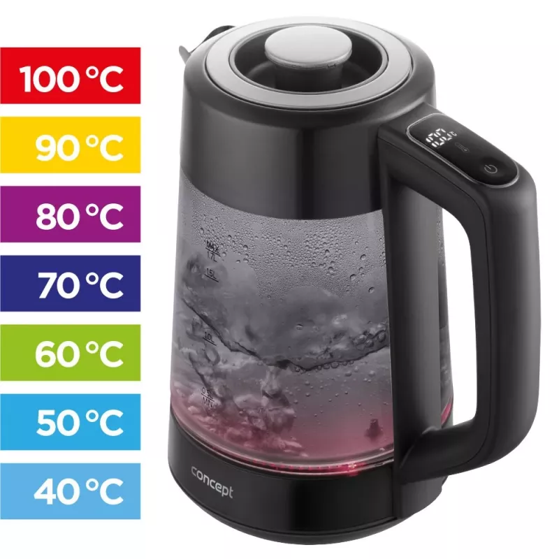 Elektrische Glaskanne mit Temperaturregelung RK4195