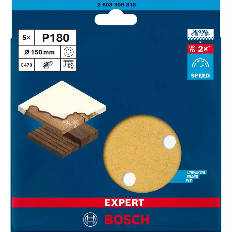 Bosch 2 608 900 818 Schleifblatt für Rotationswerkzeuge Holz