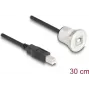 DeLOCK 88182 USB-Kabel USB 2.0 0,3 m USB B Schwarz Silber