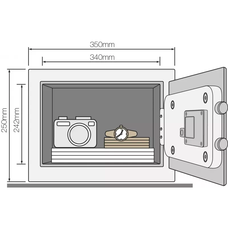 Einfacher Tresor YEC für Zuhause mit Alarm