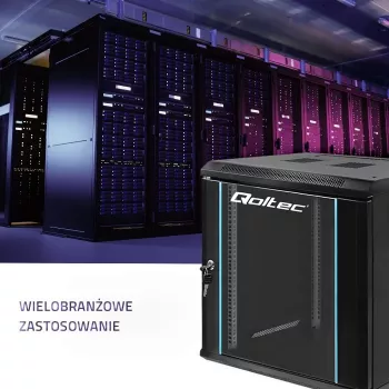 19-Zoll-Rackschrank QOLTEC 54464 12U 600x635x450 Schwarz