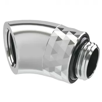 Barrow Dazzle Adapter TDWT45-B01 SS 45° G1/4 Zoll Außengewinde auf G1/4 Zoll Innengewinde Drehbar Silber