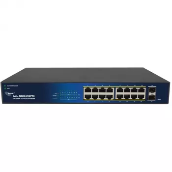 ALLNET 16+2P PoE Switch ALL-SG8418PM – 18-Port-Gigabit, 16 PoE-Ports, 2 Uplink-Ports