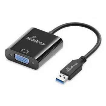 MediaRange MRCS230 Videokabel-Adapter 0,2 m USB Typ-A VGA D-Sub Schwarz