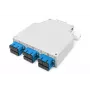 Glasfaser-Hutschienenbox DIGITUS DN-963890, OS2, SC-Adapter mit 2-m-Pigtail, Stahl, Blau/Grau