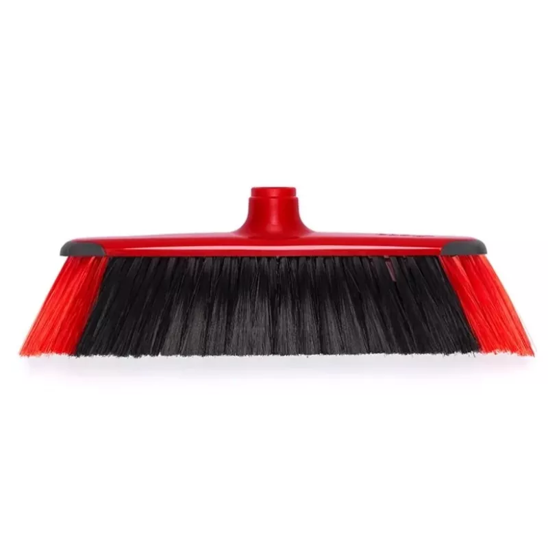Bodenbesen VILEDA 143703 mit Stiel, Technopolymer, weiche/harte Borsten, Innenbereich, 130 cm, rot