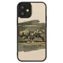 Handyhülle Man and Wood für iPhone 12 mini — weißes Stier-Design