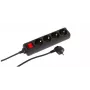 Microconnect MC-GRU00415BS Verlängerungskabel 1,5 m 4 Steckdosen Innen Schwarz