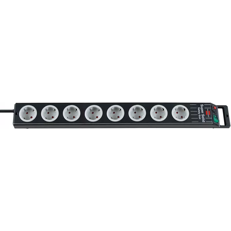 Power Extension Brennenstuhl 1153380118 2,5 m 8 AC-Steckdosen Schwarz Grau